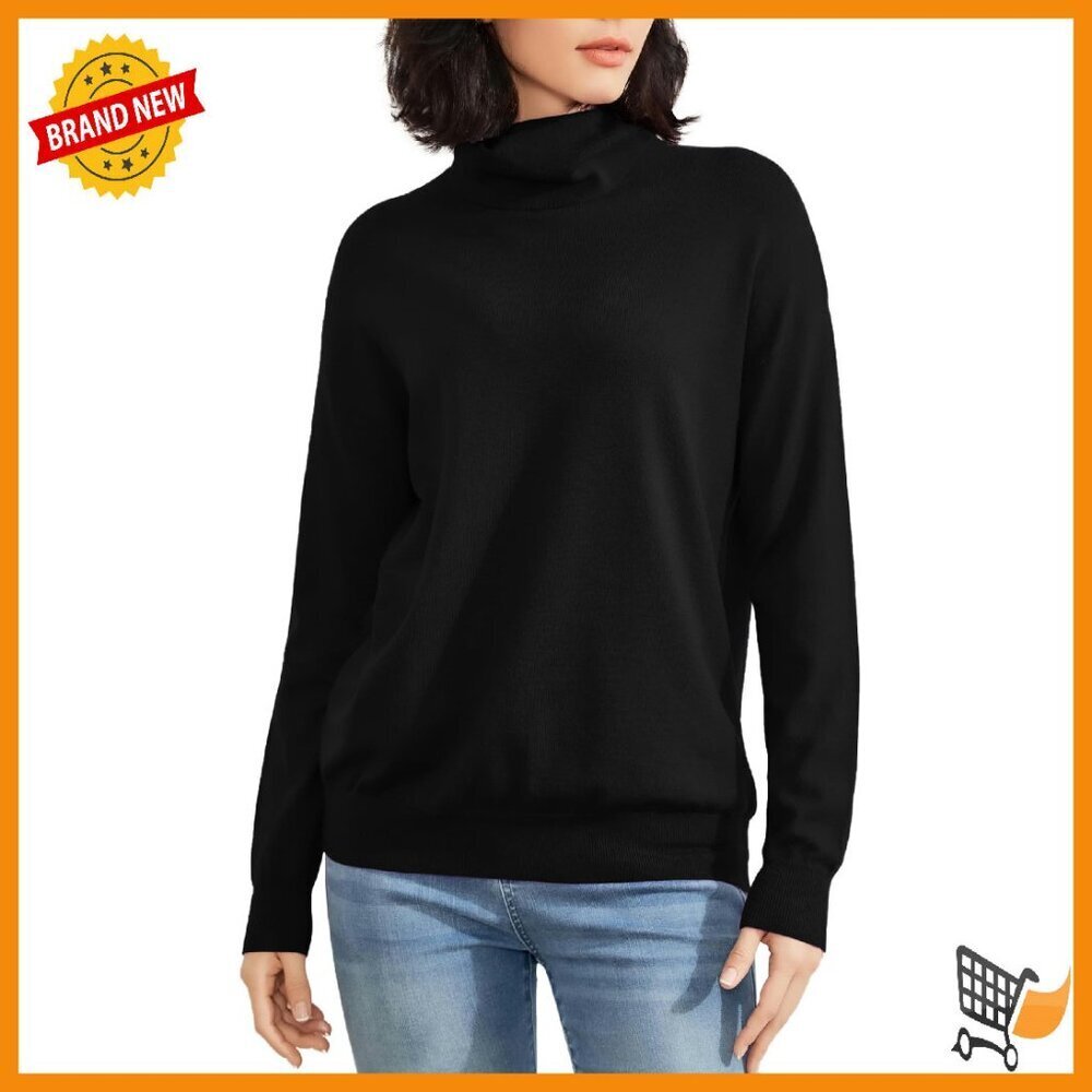 Lightweight Turtleneck Sweater Long Sleeve Pullover Knit Top